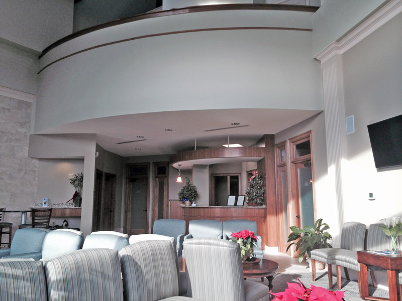 Waiting area and front desk