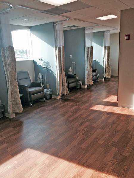 Sectioned off patient areas
