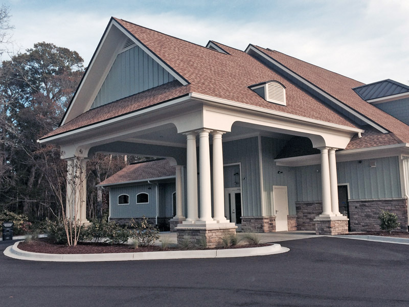 Front of office building